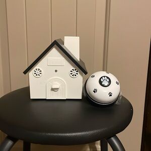 Dog anti-barking house and training bells
